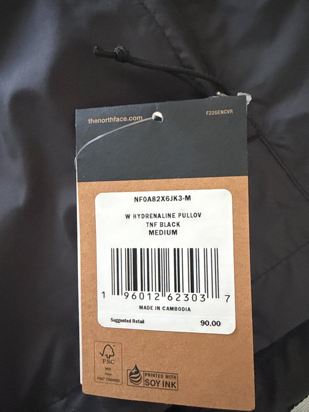 The NORTH FACE black pullover rain/sports Hydrenaline 2000 jacket - Picture 10 of 14